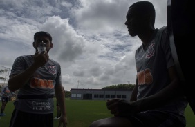 Bruno Méndez e Marllon no CT Joaquim Grava