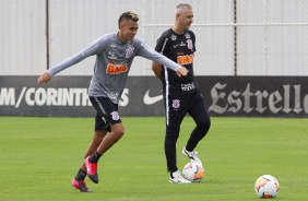 Víctor Cantillo e Tiago Nunes no CT Joaquim Grava