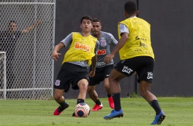 Araos e Gabriel durante o treino da tarde desta sexta-feira