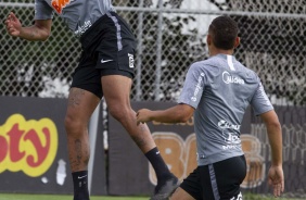 Gustavo e Janderson durante o treino da tarde desta sexta-feira