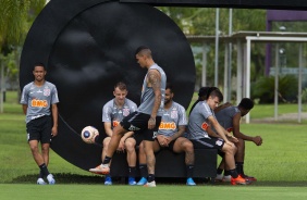 Madson, Carlos Augusto, Richard, Michel Macedo e Piton durante o treino da manh desta sexta-feira