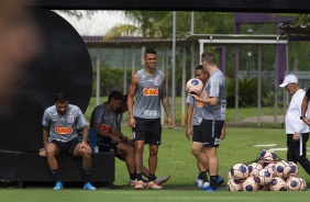 Michel Macedo, Richard e Piton durante o treino da manh desta sexta-feira