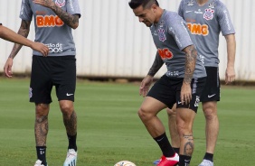 Richard, Boselli e Fagner durante o treino da tarde desta sexta-feira