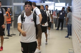 Lateral Sidcley na chegada à Arena Corinthians