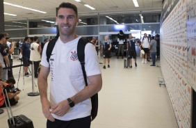 Mauro Boselli chegando à Arena Corinthians antes da partida contra a Inter de Limeira