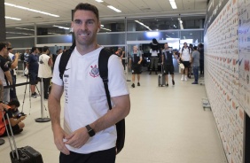 Mauro Boselli chegando  Arena Corinthians antes da partida contra a Inter de Limeira