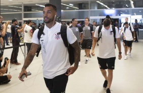 Michel Macedo na chegada do Corinthians em Itaquera