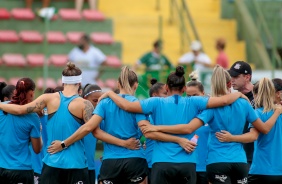 o elenco do Timo se reuniu pouco antes da bola rolar no duelo contra o Palmeiras