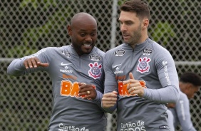 Love e Boselli durante o treino desta tera-feira