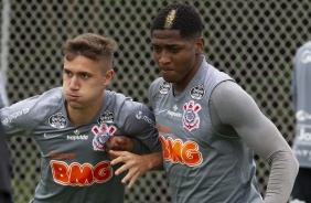 Piton e Yony González durante o treino desta terça-feira