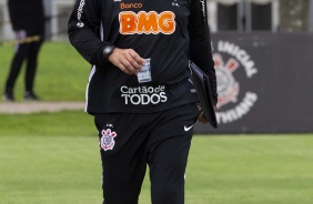 Tiago Nunes durante o treino desta terça-feira