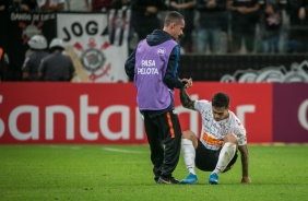 Fagner durante a partida contra o Guaran