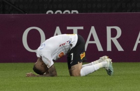Luan durante comemoração do gol contra o Guaraní