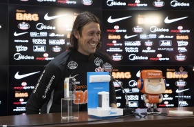 Cássio conversou com a imprensa antes do treino desta sexta-feira