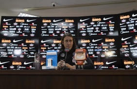 Cássio deu entrevista coletiva antes do treino desta sexta-feira