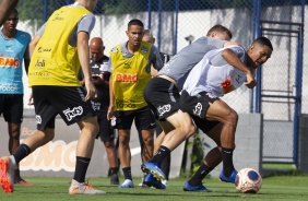 Davó durante treino do Corinthians na tarde desta quinta-feira
