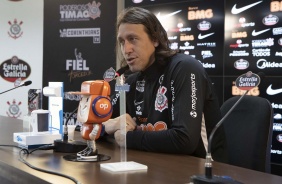 Goleiro Cssio deu entrevista coletiva antes do treino desta sexta-feira