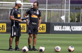 Comissão técnica de Tiago Nunes no CT Joaquim Grava