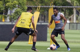 Everaldo durante treino desta terça-feira