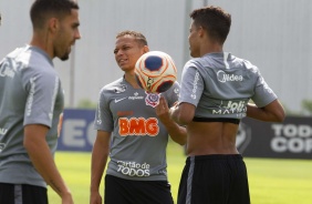 Janderson e Pedrinho durante treino desta quarta-feira