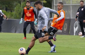 Camacho e Madson durante o treino da manhã desta sexta-feira