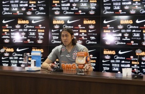 Cássio deu entrevista coletiva antes do treino desta sexta-feira