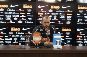 Walter, goleiro do Corinthians, durante entrevista coletiva nesta terça-feira