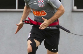 Ramiro durante atividade no treino da manhã desta quinta-feira