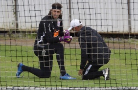 Goleiro Cássio no CT Joaquim Grava