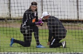 Goleiro Cssio no CT Joaquim Grava