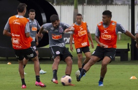 Camacho, Éderson e Janderson em treino desta segunda