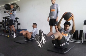 Gil, Pedro Henrique, Davó e Richard na academia do CT Joaquim Grava