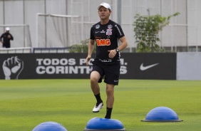 Michel Huff, preparador do Corinthians, em treino desta segunda-feira