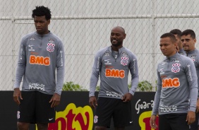 Gil, Love e Janderson durante o treino desta quarta-feira