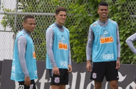 Janderson, Vital e Richard durante o treino desta quarta-feira