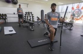 Bruno Mndez e Cantillo na academia do CT nesta quinta-feira