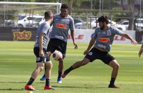 Éderson e Bruno Méndez durante o treino desta sexta-feira