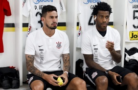 Pedro Henrique e Gil antes do jogo contra o Novorizontino