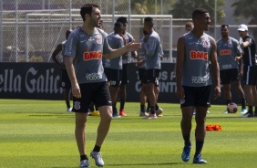 Boselli e Davó em treino desta quarta-feira no CT
