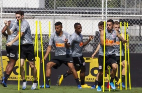 Boselli, Éderson e Gabriel em treino desta quarta-feira