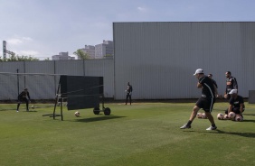 Cássio durante treino nesta quarta-feira