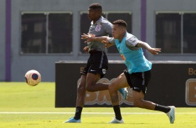 Daniel Marcos e Sidcley em treino desta quarta