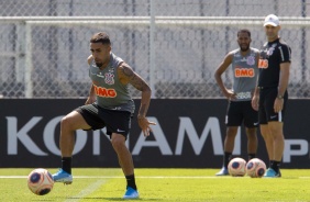 Gabriel em treino desta quarta-feira no CT