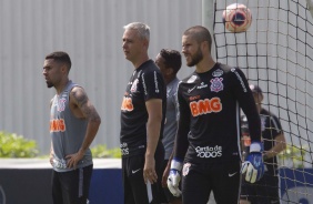 Gabriel, Tiago Nunes e Guilherme no CT Joaquim Grava