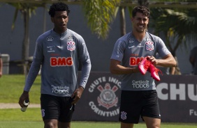 Gil e Avelar durante o treino desta quinta-feira