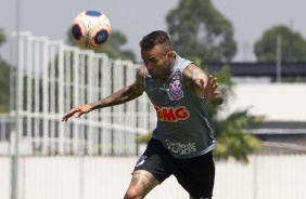 Luan durante o treino desta quinta-feira