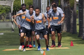 Mateus Vital e Janderson em treino desta quarta no CT