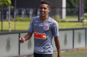 Pedrinho durante o treino desta quinta-feira