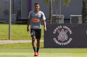 Pedrinho no treino desta quinta-feira