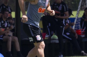 Ramiro durante treino desta tera no CT Joaquim Grava